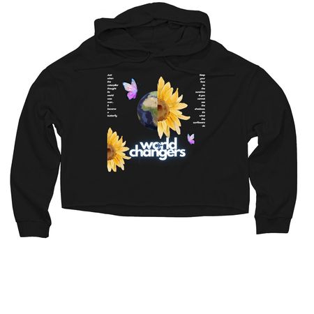Cropped Graphic Tee, a Black Women?s Lightweight Cropped Hoodie