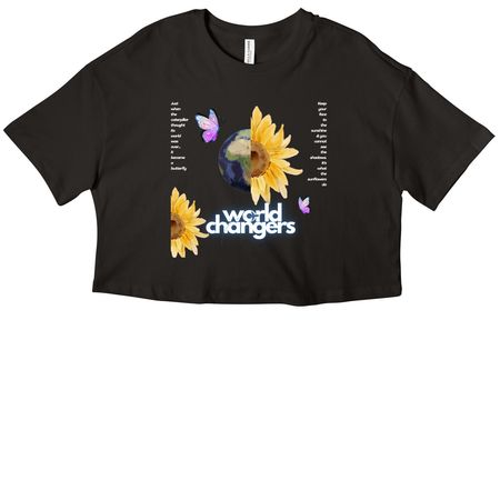 Cropped Graphic Tee, a Black Women?s Cropped Cotton Tee