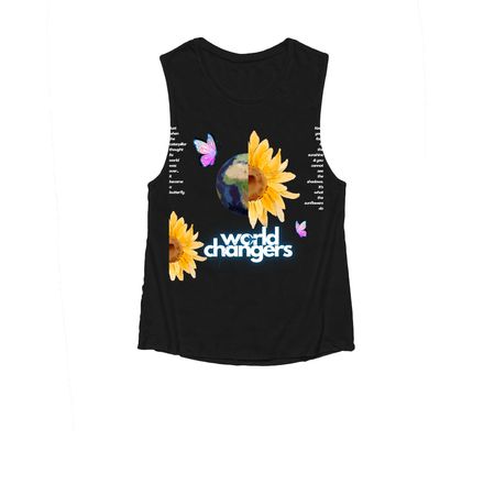 Cropped Graphic Tee, a Black Women's Muscle Tank