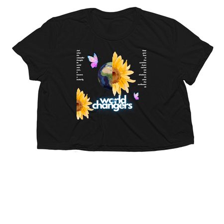 Cropped Graphic Tee, a Black Women?s Flowy Cropped Tee