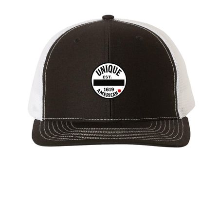Our story. No comparison. No Parallel., a Black/ White Printed Snapback Trucker Cap