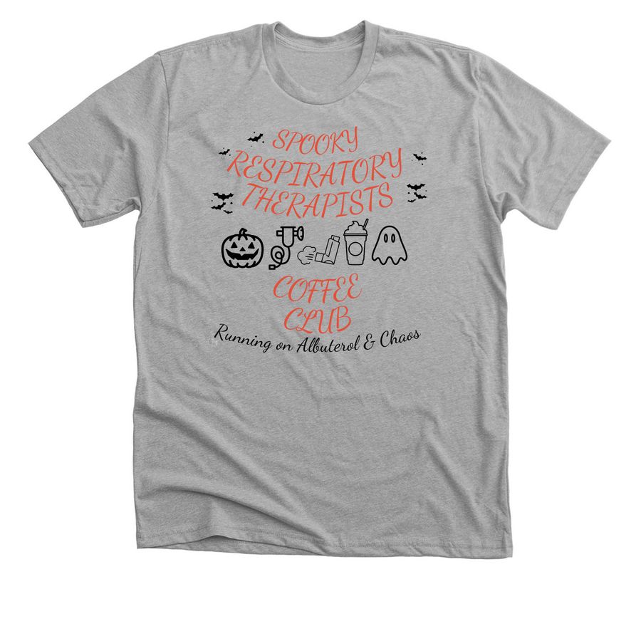 SPOOKY RT COFFEE CLUB, a Athletic Heather Premium Unisex Tee