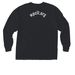 WPNA Comfort Colors Pocket Tees, a Black Comfort Colors Long Sleeve Pocket Tee (back-view)