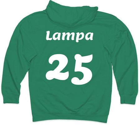The Irish Lamp Hoodie&nbsp;&nbsp;, a Kelly Green Midweight Pullover Hoodie (back-view)