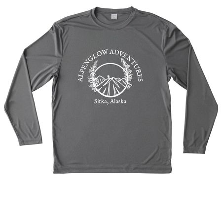 Alpenglow Activewear, a Grey Concrete Heather Unisex Performance Long Sleeve Tee