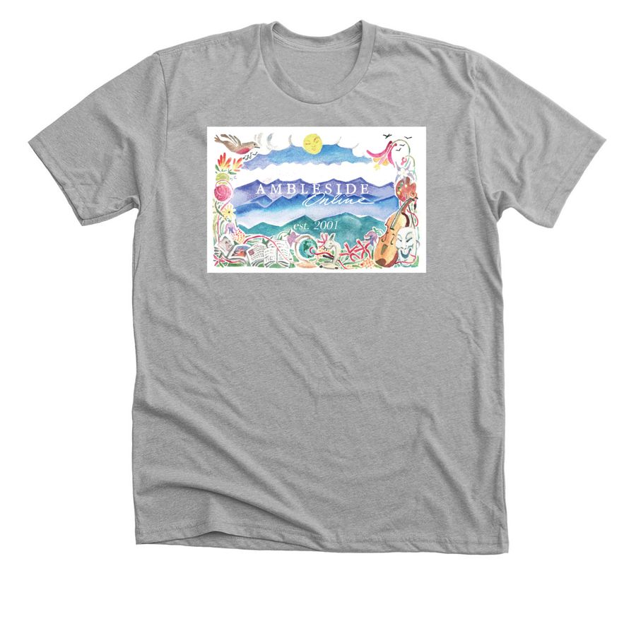 AmblesideOnline, a Athletic Heather Premium Unisex Tee