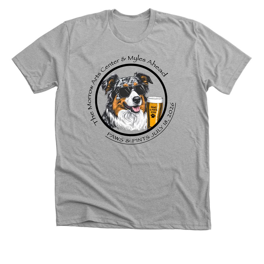 Paws & Pints 2026, a Athletic Heather Premium Unisex Tee