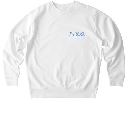 Knitfolk Tops, a White Stanley/Stella Unisex Changer 2.0 Crewneck Sweatshirt