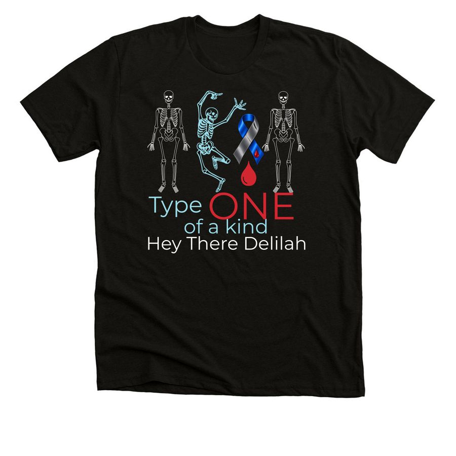 T1D - one of a kind, a Black Heather Premium Unisex Tee