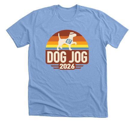 Dog Jog 2026, a Heather Carolina Blue Premium Unisex Tee