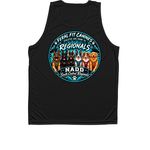 Dock Diving Regionals ?26, a Black Unisex Performance Tank (back-view)