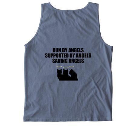 Community Cat Angels, a Blue Jean Comfort Colors Tank Top
