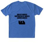 Community Cat Angels, a Vintage Royal Triblend Unisex Tee (back-view)