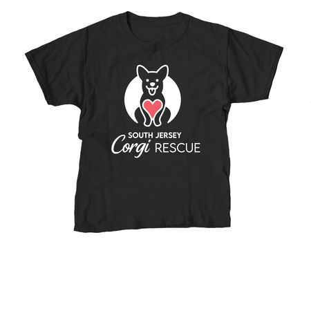 SJCR White Logo Youth Tees, a Black Youth Unisex Tee