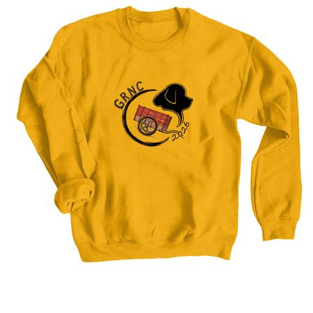 GRNC 2026 Draft Test Merch, a Gold Crewneck Sweatshirt