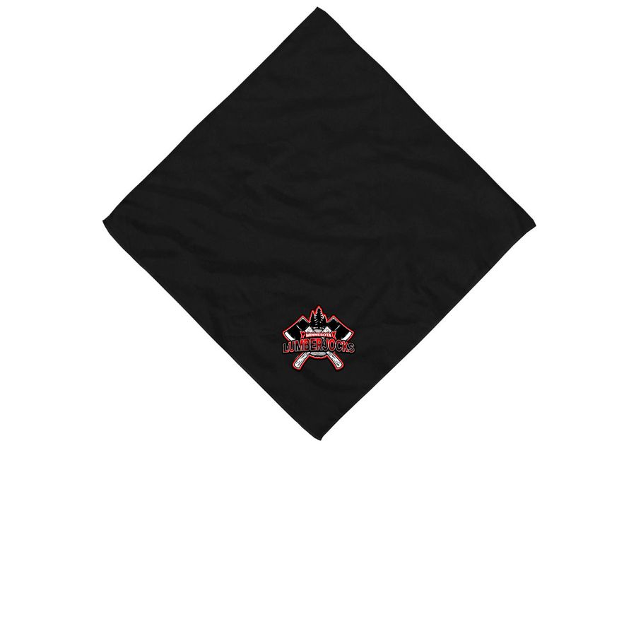 Lumberjocks Dog Bandana, a Black Cotton Bandana