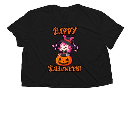 Ichigo Audios ? Halloween Collection 2026, a Black Women?s Flowy Cropped Tee