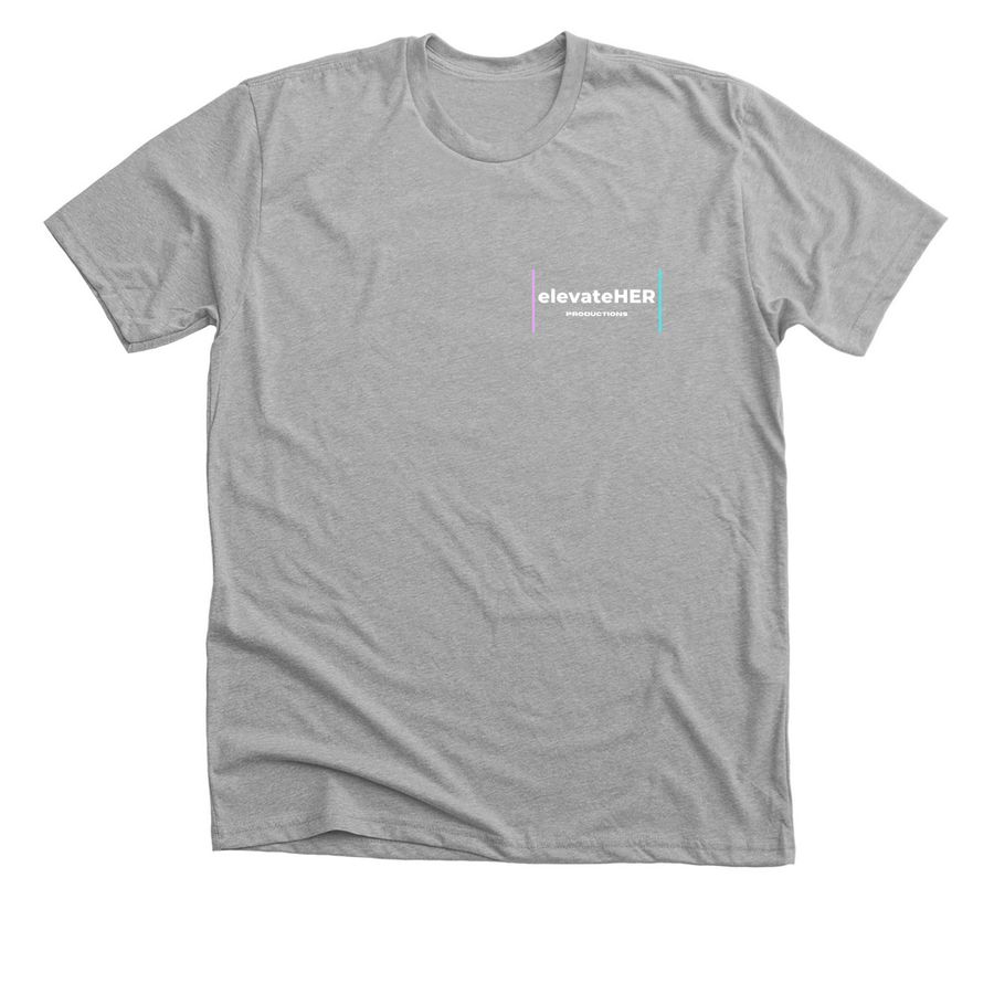 elevateHER Run Club, a Athletic Heather Premium Unisex Tee