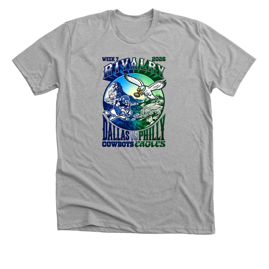 Cowboys And Eagles 2026 Week 7 Game Shirt&nbsp;, a Athletic Heather Premium Unisex Tee