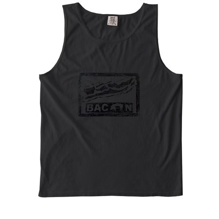 Swinetini's Bacon, a Black Comfort Colors Tank Top