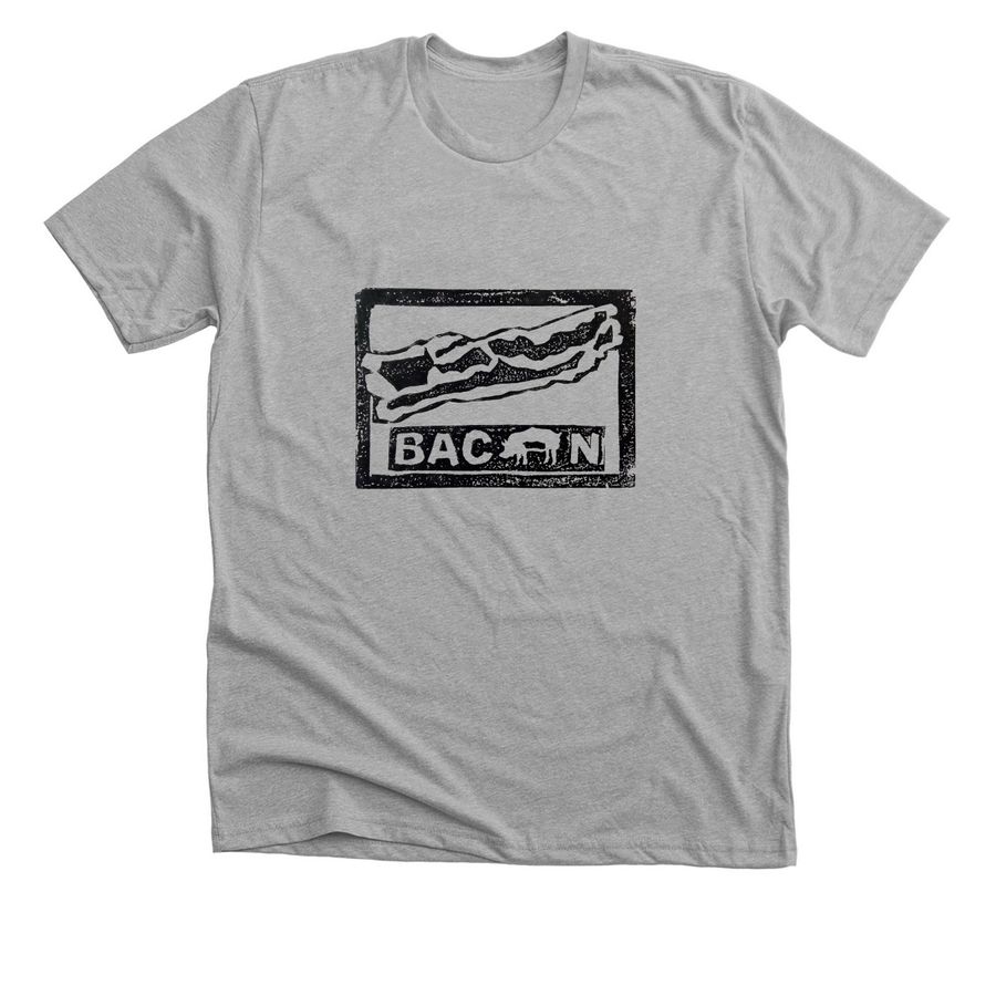 Swinetini's Bacon, a Athletic Heather Premium Unisex Tee
