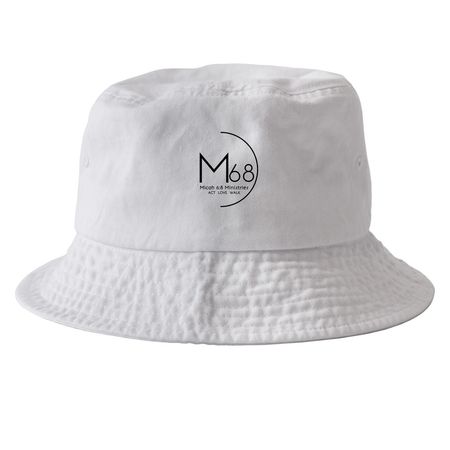 M68M3, a White Printed Bucket Hat