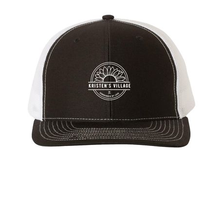 Kristen's Village - Hats&nbsp;, a Black/ White Printed Snapback Trucker Cap