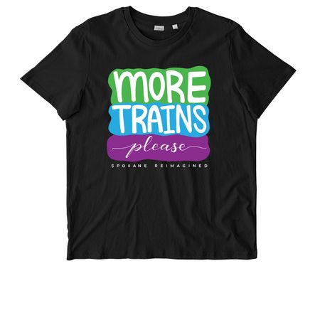 More Trains, Please, a Black Stanley/Stella Unisex Crafter Tee