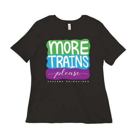 More Trains, Please, a Black Women?s Relaxed Cotton Tee