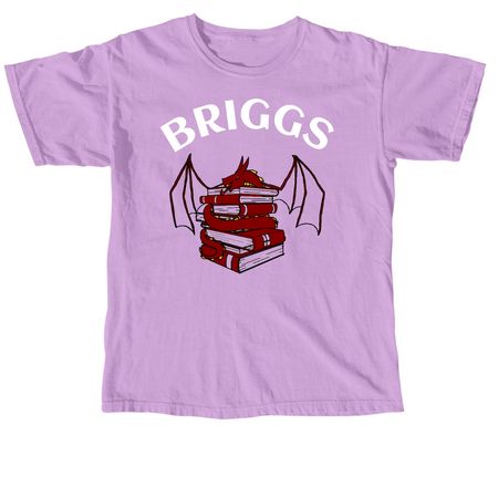 Briggs Bookwyrms, a Neon Violet Comfort Colors Unisex Tee