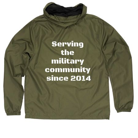 Comeback Yoga 2025 Jackets, a Army Quarter-Zip Windbreaker (back-view)