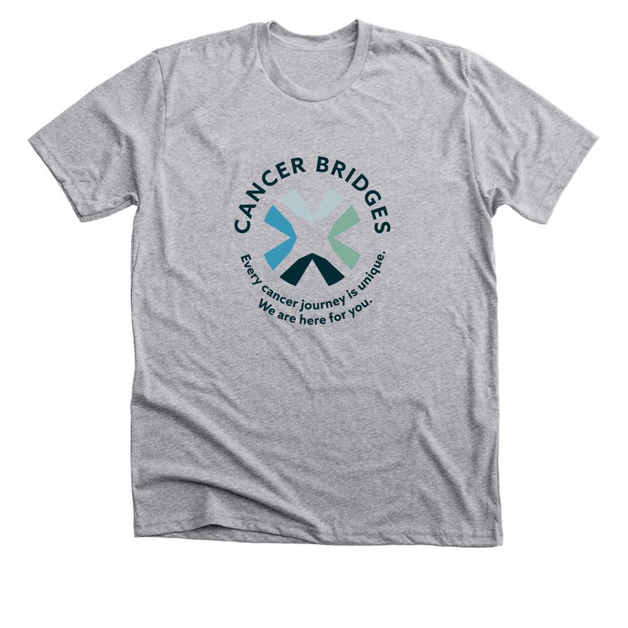 Cancer Bridges Logo T-shirt, a Athletic Heather Premium Unisex Tee