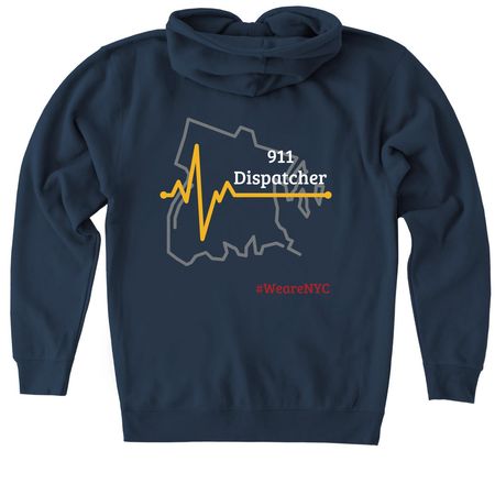 Bx Boro Dispatcher, a Navy Heavyweight Zip Up Hoodie
