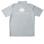 Fun in the sun without the burn, a Silver Unisex Performance Polo (back-view)
