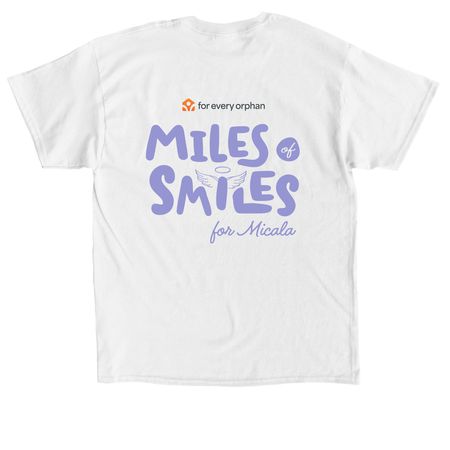 Miles of Smiles 2026 -Purple Text, a White Classic Unisex Tee