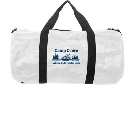 Camp Claire Duffel Bag, a White Camo Day Tripper Duffel Bag