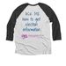Vote411 Tee, a Black and Heather White 3/4 Sleeve Baseball Tee (back-view)