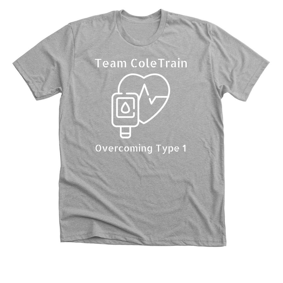 ColeTrain Race for T1, a Athletic Heather Premium Unisex Tee