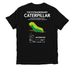 The Extraordinary Caterpillar, a Deep Black Allmade Organic Cotton Unisex Tee (back-view)