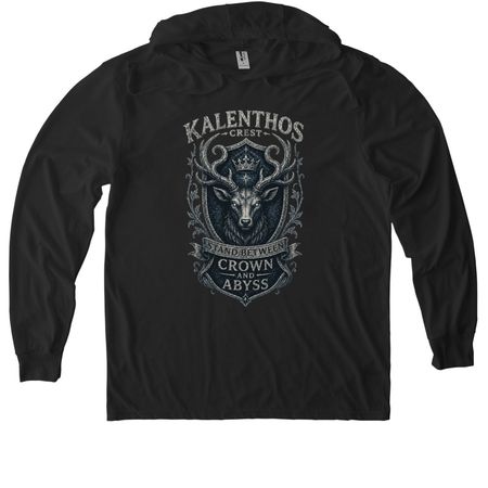 Kalenthos Crest Shirts, a Space Black Allmade Eco Triblend Hoodie Tee