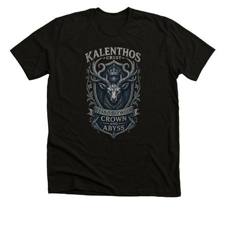 Kalenthos Crest Shirts, a Solid Black Blend Premium Unisex Tee