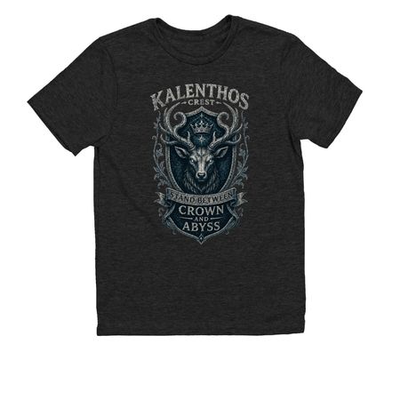 Kalenthos Crest Shirts, a Space Black Allmade Youth Eco Triblend Tee