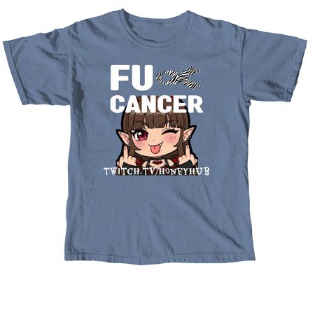 Eff Cancer, a Blue Jean Comfort Colors Unisex Tee