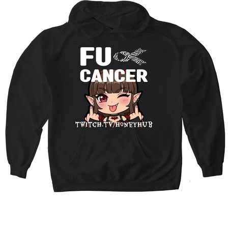 Eff Cancer, a Black Gildan Softstyle Pullover Hoodie