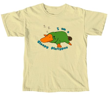 Sleepy Platypus, a Butter Comfort Colors Unisex Tee