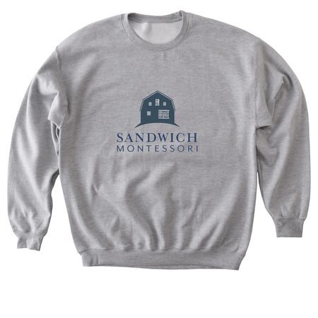 SMS Logo + Cape Cod&nbsp;, a Sport Grey Softstyle Crewneck Sweatshirt