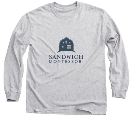 SMS Logo + Cape Cod&nbsp;, a Sport Grey Classic Long Sleeve Tee