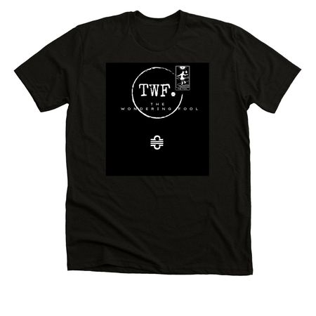The Wondering Fool .v2, a Solid Black Blend Premium Unisex Tee