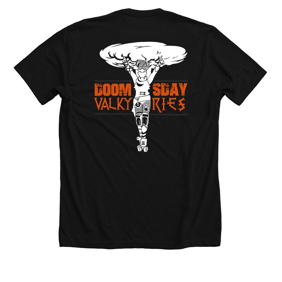 DOOMSDAY VALKYRIES&nbsp;, a Solid Black Blend Premium Unisex Tee (back-view)