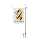 Amanda "Hattiesburg, MS" Art Fill Flag, a White 12" x 18" Yard Flag with Stake